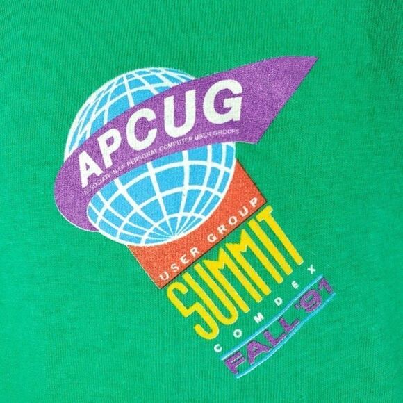 APCUG Computer User Group Summit T Shirt Vintage 90s 1991 Made In USA Mens Large - Picture 3 of 7